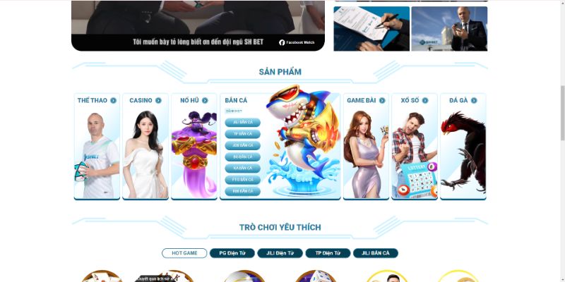 Sảnh chơi với các đầu mục game bậc nhất hiện nay